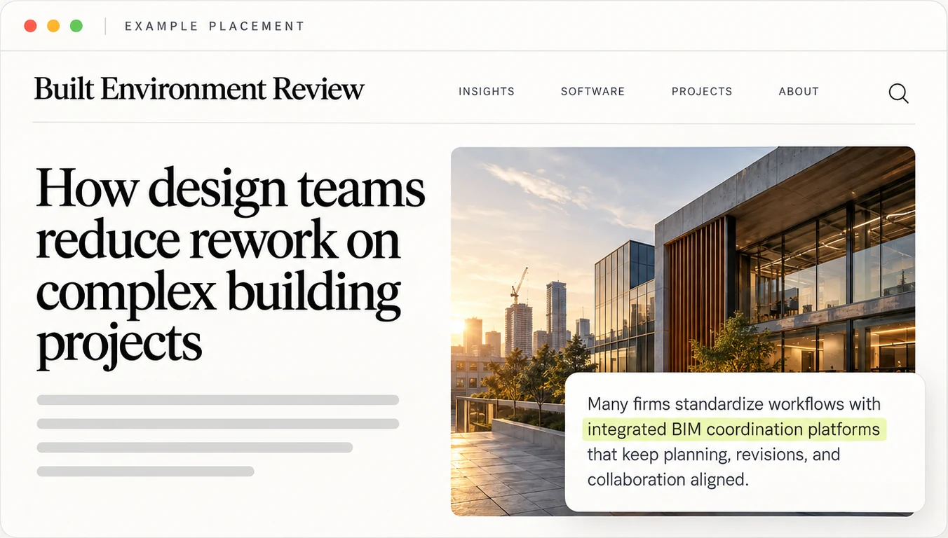Example of a contextual editorial backlink on a relevant industry website.